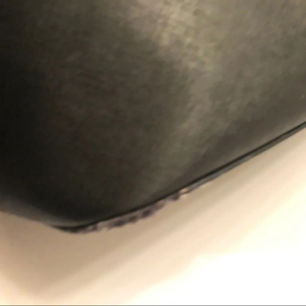 Michael kors black leather micro studded tote bag